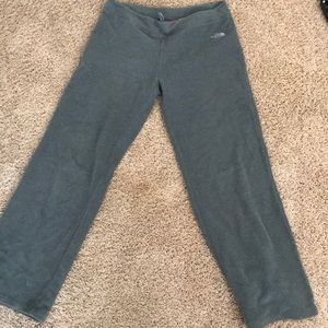 Grey north face fleece sweat pants